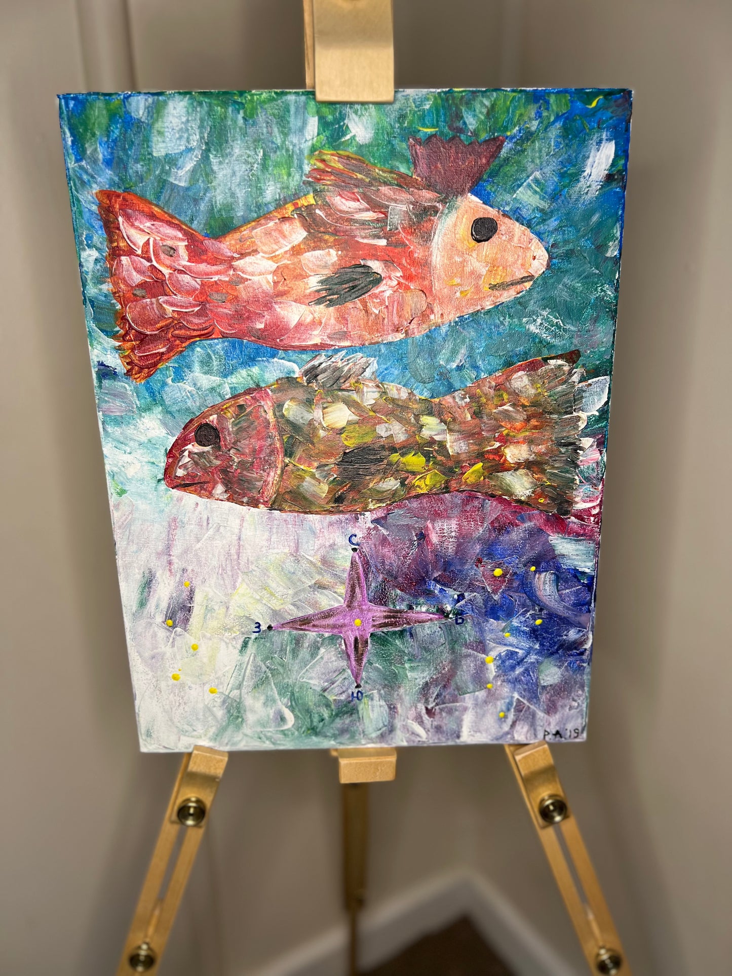 Acrylic fish painting